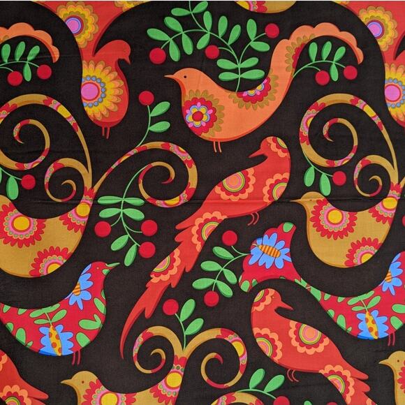 3 Yds "Pretty Bird" Spice Pillow & Maxfield Michael Miller Fabrics Vintage 2010 - Picture 1 of 9